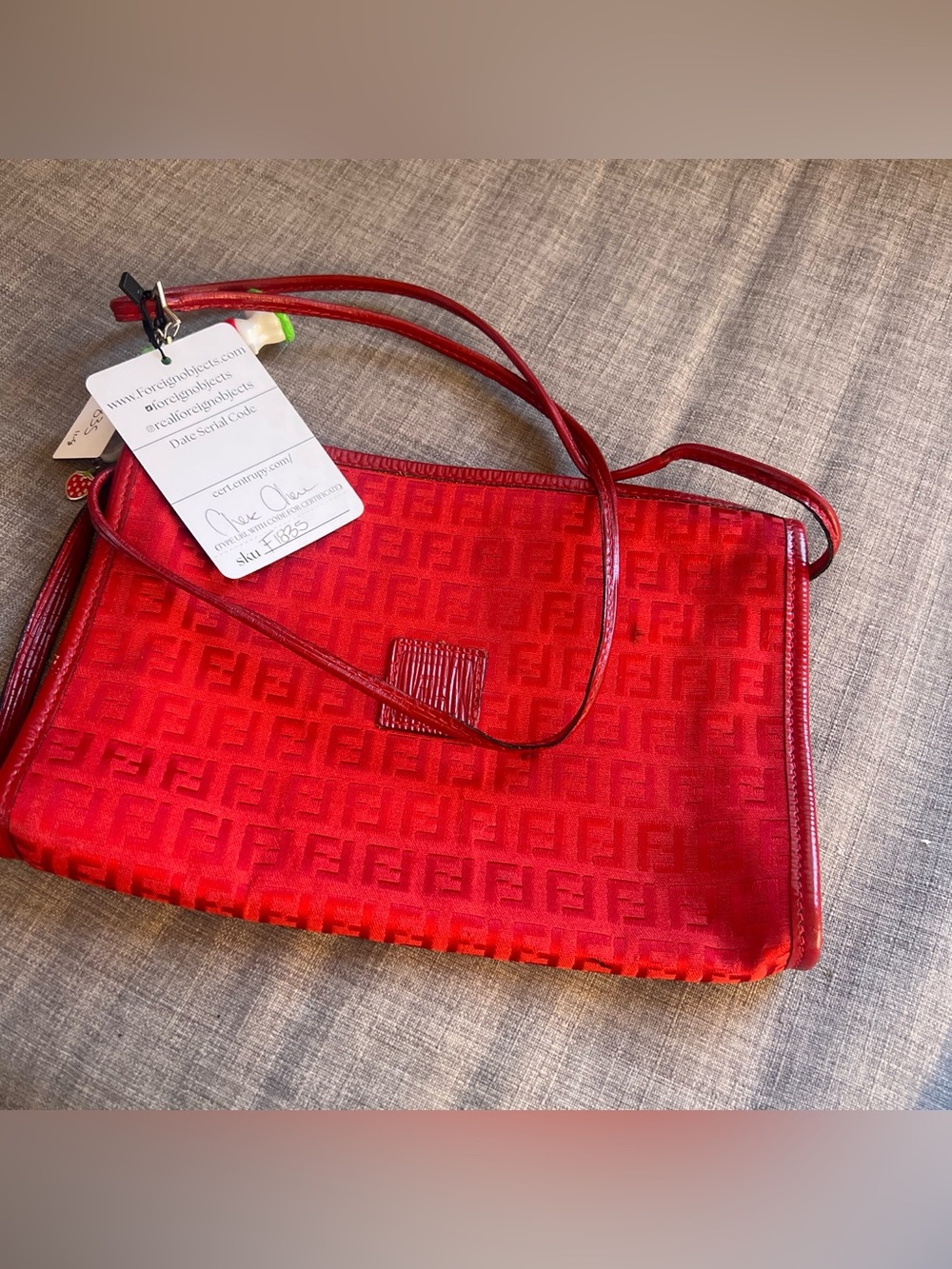 FENDI FABRIC LOGO CROSSBODY